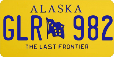 AK license plate GLR982