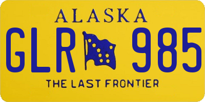 AK license plate GLR985