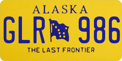 AK license plate GLR986