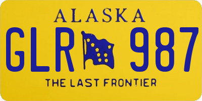 AK license plate GLR987