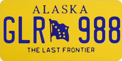 AK license plate GLR988