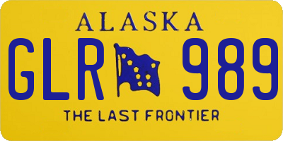 AK license plate GLR989