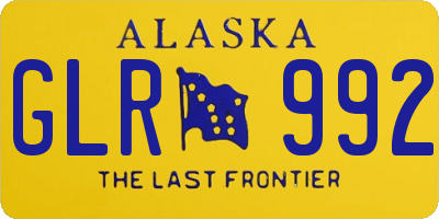 AK license plate GLR992