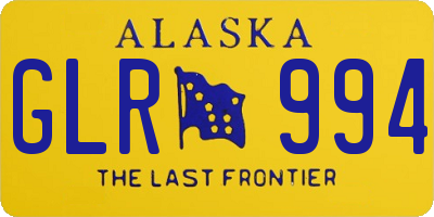 AK license plate GLR994