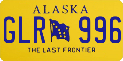 AK license plate GLR996