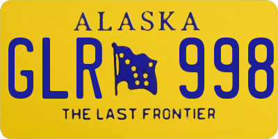 AK license plate GLR998