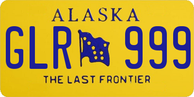 AK license plate GLR999