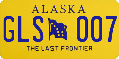 AK license plate GLS007