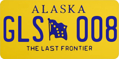 AK license plate GLS008