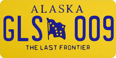 AK license plate GLS009