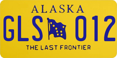 AK license plate GLS012