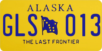AK license plate GLS013