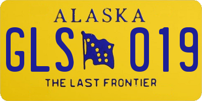 AK license plate GLS019