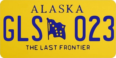 AK license plate GLS023