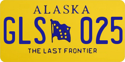 AK license plate GLS025