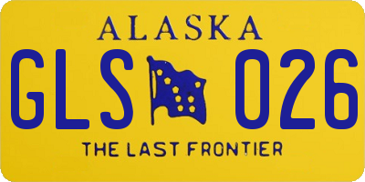 AK license plate GLS026