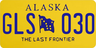 AK license plate GLS030