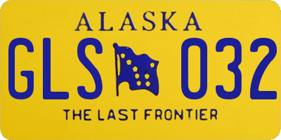 AK license plate GLS032