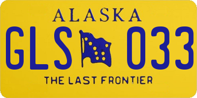 AK license plate GLS033