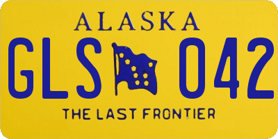 AK license plate GLS042