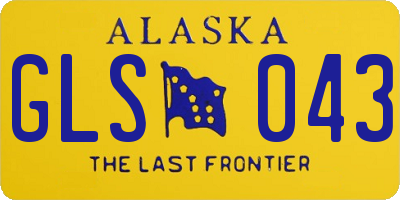 AK license plate GLS043