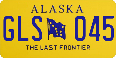 AK license plate GLS045