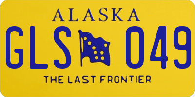 AK license plate GLS049