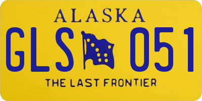 AK license plate GLS051