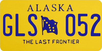 AK license plate GLS052
