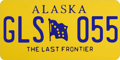 AK license plate GLS055