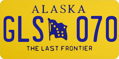 AK license plate GLS070