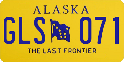 AK license plate GLS071