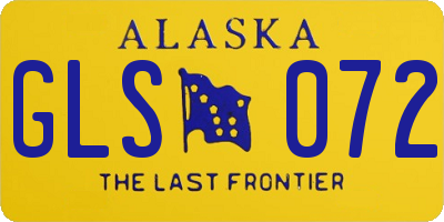 AK license plate GLS072