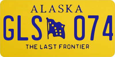 AK license plate GLS074