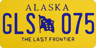 AK license plate GLS075