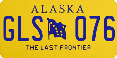 AK license plate GLS076