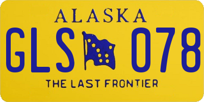 AK license plate GLS078