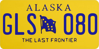 AK license plate GLS080