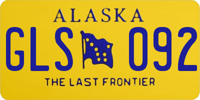 AK license plate GLS092