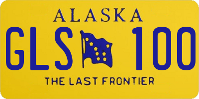 AK license plate GLS100