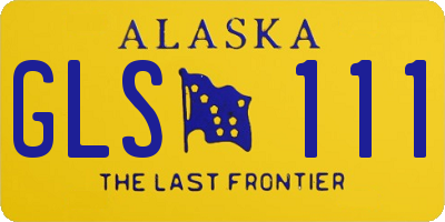 AK license plate GLS111