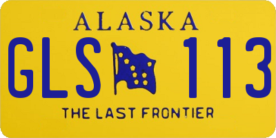 AK license plate GLS113
