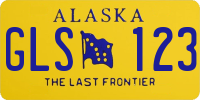 AK license plate GLS123