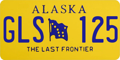 AK license plate GLS125