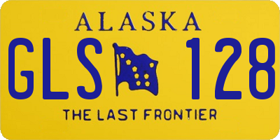 AK license plate GLS128