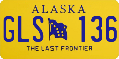 AK license plate GLS136