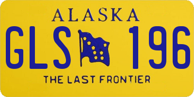 AK license plate GLS196