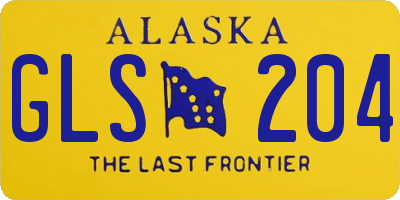 AK license plate GLS204