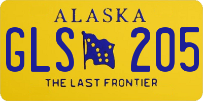 AK license plate GLS205