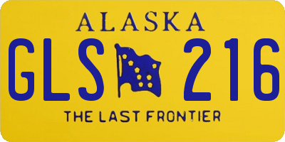 AK license plate GLS216